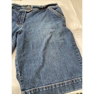 New York & Company Bermuda-style Long Shorts Womens Size 4 Blue Denim
